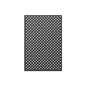 Treillage en bois maille losange 30mm 1.00m x 1.50m NOIR  Treillage en bois maille losange 30mm 1.00m x 1.50m NOIR