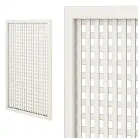 Treillis renforcé en bois maille carrée 30mm 1m x 1,5m - Blanc