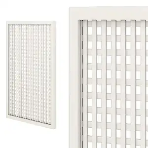 Treillis renforcé en bois maille carrée 30mm 1m x 1,5m - Blanc