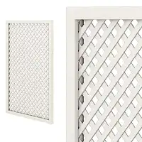 Treillis renforcé en bois maille losange 30mm 1m x 1,5m - Blanc