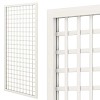 Treillis renforcé en bois maille carrée 1m x 2m - Blanc