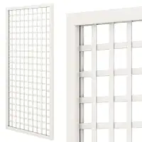 Treillis renforcé en bois maille carrée 1m x 2m - Blanc