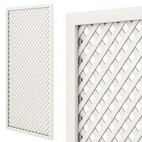 Treillis renforcé en bois maille losange 30mm 1m x 2m - Blanc