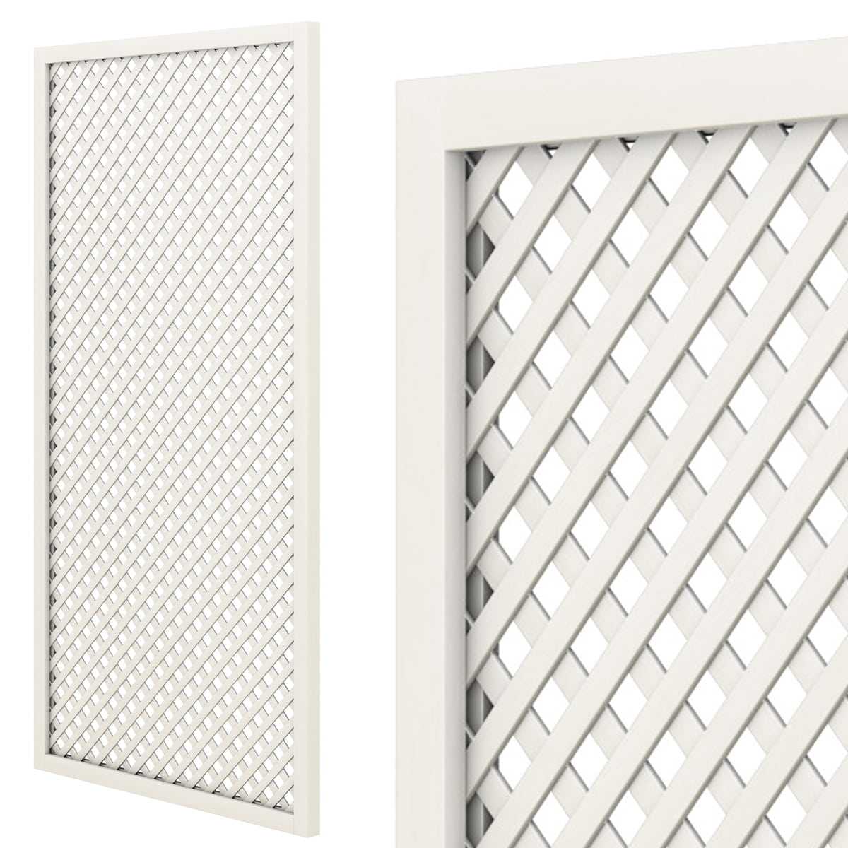 treillage renforce blanc 2mx1m maille losange 30mm