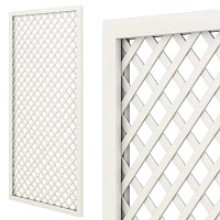 Treillis renforcé en bois maille losange 47mm 1m x 2m - Blanc