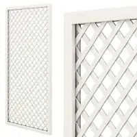 Treillis renforcé en bois maille losange 47mm 1m x 2m - Blanc