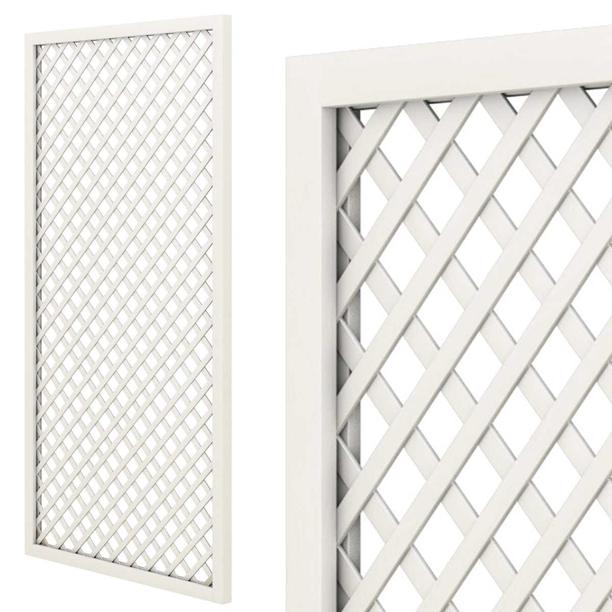 treillage renforce blanc 2mx1m maille losange 47mm