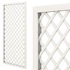 Treillis renforcé en bois maille losange 1m x 2m - Blanc