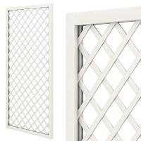 Treillis renforcé en bois maille losange 75mm 1m x 2m - Blanc