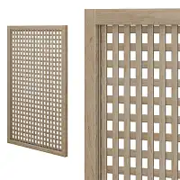 Treillis renforcé en bois maille carrée 30mm 1m x 1,5m - Bois naturel