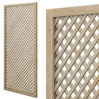 Treillis renforcé en bois maille losange 30mm 1m x 2m - Bois naturel