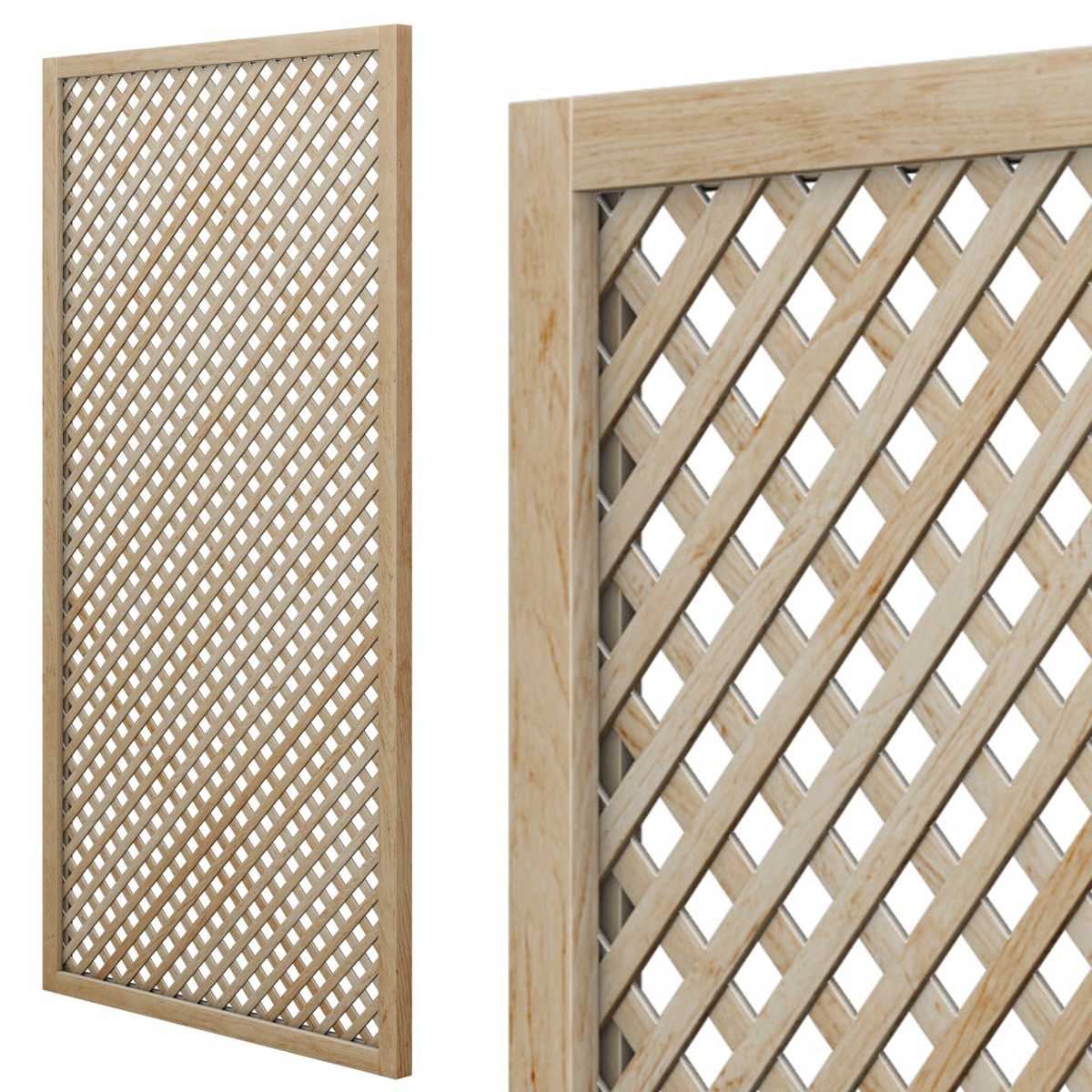treillage renforce bois 2mx1m maille losange 30mm