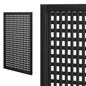 Treillis renforcé en bois maille carrée 30mm 1m x 1,5m - Noir