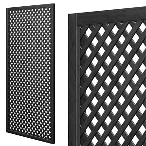 Treillis renforcé en bois maille losange 30mm 1m x 2m - Noir