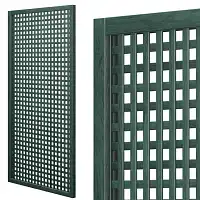 Treillis renforcé en bois maille carrée 30mm 1m x 2m - Vert