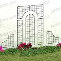 Treillage ensemble métal décor maille 10cm