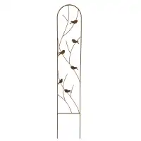 Treillis grille volute oiseau étroit - brun - H.170 x l.30 cm