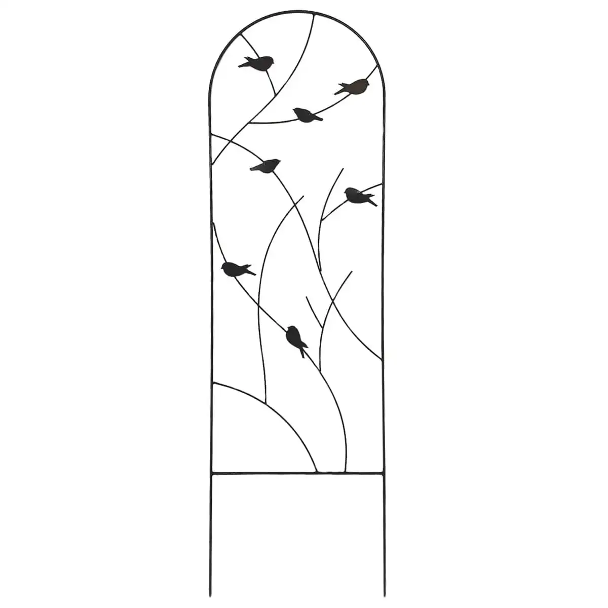 Treillis grille volute oiseau large - brun et noir - H. 170 x l. 50cm  Treillis grille volute oiseau large - brun et noir - H. 170 x l. 50cm