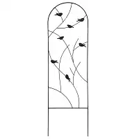 Treillis grille volute oiseau large - brun et noir - H. 170 x l. 50cm  Treillis grille volute oiseau large - brun et noir - H. 170 x l. 50cm