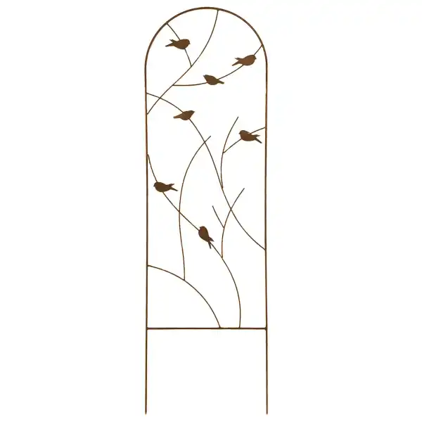 treillis acier oiseau DAFE100 brun