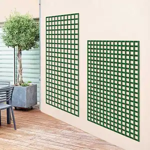 Lien vers un produit variante ou accessoire : Treillis bois décoratif maille carrée - Vert