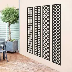 Lien vers un produit variante ou accessoire : Treillage en bois Colonne maille carrée ou losange - Noir