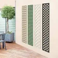 Treillage en bois Colonne maille carrée ou losange - différents coloris