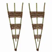 Treillis éventail en noisetier osier h. 90cm - lot de 2