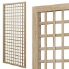 Treillis renforcé en bois maille carrée 1m x 2m - Bois naturel