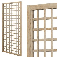 Treillis renforcé en bois maille carrée 75mm 1m x 2m - Bois naturel