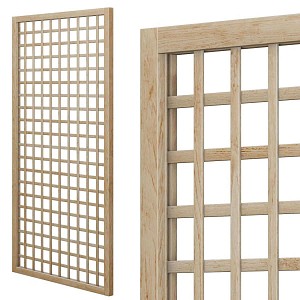 Lien vers un produit variante ou accessoire : Treillis renforcé en bois maille carrée 1m x 2m - Bois naturel