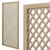 Treillis renforcé en bois maille losange 47mm 1m x 2m - Bois naturel