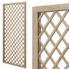 Treillis renforcé en bois maille losange 1m x 2m - Bois naturel