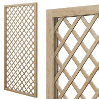 Treillis renforcé en bois maille losange 75mm 1m x 2m - Bois naturel