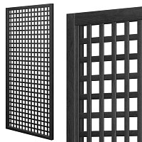 Treillis renforcé en bois maille carrée 47mm 1m x 2m - Noir