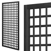 Treillis renforcé en bois maille carrée 1m x 2m - Noir  Treillis renforcé en bois maille carrée 1m x 2m - Noir