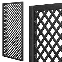 Treillis renforcé en bois maille losange 47mm 1m x 2m - Noir