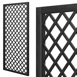 Lien vers un produit variante ou accessoire : Treillis renforcé en bois maille losange 1m x 2m - Noir