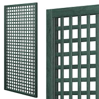 Treillis renforcé en bois maille carrée 47mm 1m x 2m - Vert