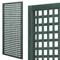 Treillis renforcé en bois maille carrée 47mm 1m x 2m - Vert