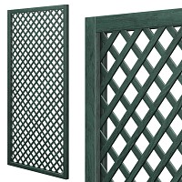 Treillis renforcé en bois maille losange 47mm 1m x 2m - Vert