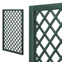 Treillage en bois renforcé L.1.5m x l.1m - vert - Panneau rectangle, maille losange 75mm