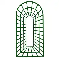 Trompe l'oeil en acier vert - L. 72 x H. 144 cm