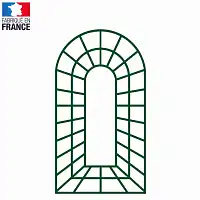 Treillage trompe l'oeil en bois vert - Larg. 1m x haut. 1.8m  Treillage trompe l'oeil en bois vert - Larg. 1m x haut. 1.8m