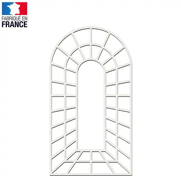 trompe oeil treillis mur blanc