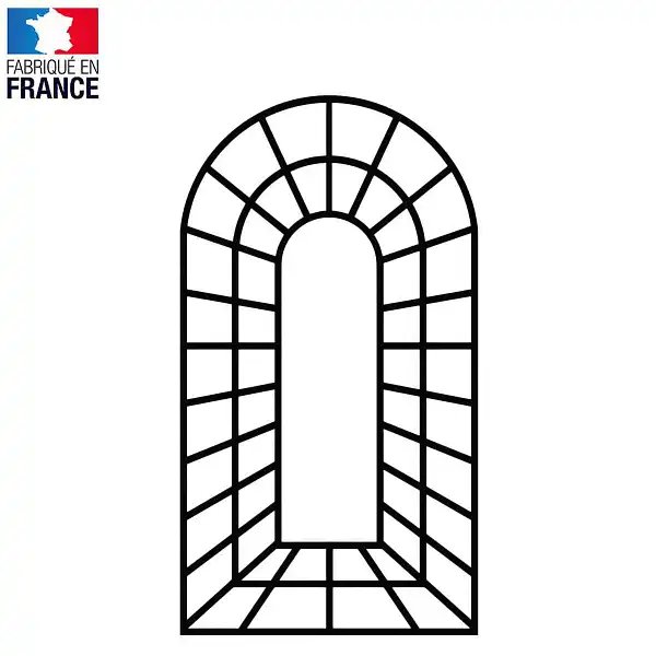 trompe oeil treillis mur noir