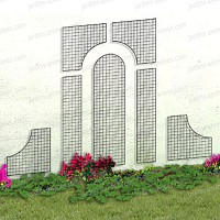 Treillage ensemble métal décor maille 5cm