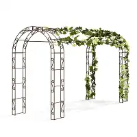Tonnelle renforcée pour plantes grimpantes Arcade 6,50m2 - L. 4,45 x l. 1,41 x H. 2,40 m  Tonnelle renforcée pour plantes grimpantes Arcade 6,50m2 - L. 4,45 x l. 1,41 x H. 2,40 m
