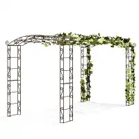 Tonnelle renforcée pour plantes grimpantes Pagode 8,50m2 - L. 4,45 x l. 1,92 x H. 2,28 m  Tonnelle renforcée pour plantes grimpantes Pagode 8,50m2 - L. 4,45 x l. 1,92 x H. 2,28 m