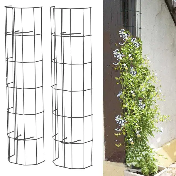 tuteur cache gouttiere gris